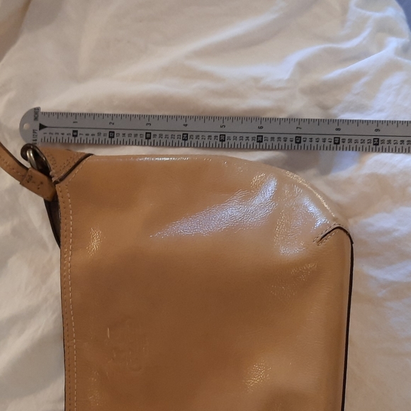 Tan shoulder bag y2k Coach Patent Leather w tags in pocket vintage - Picture 11 of 12